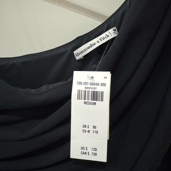 Abercrombie & Fitch Black One-Shoulder Dress - Picture 2 of 4